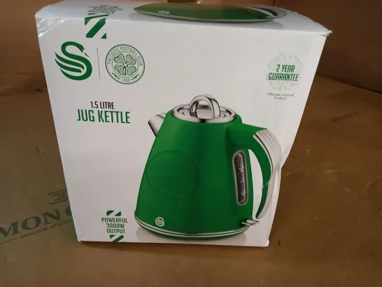 BOXED SWAN CELTIC F.C. THEMED 1.5L JUG KETTLE