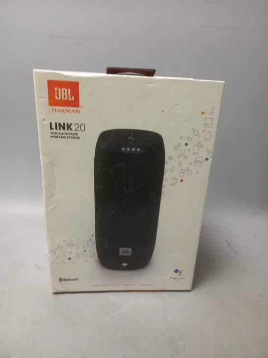 JBL LINK 20 BLUETOOTH VOICE-ACTIVATED PORTABLE SPEAKER 