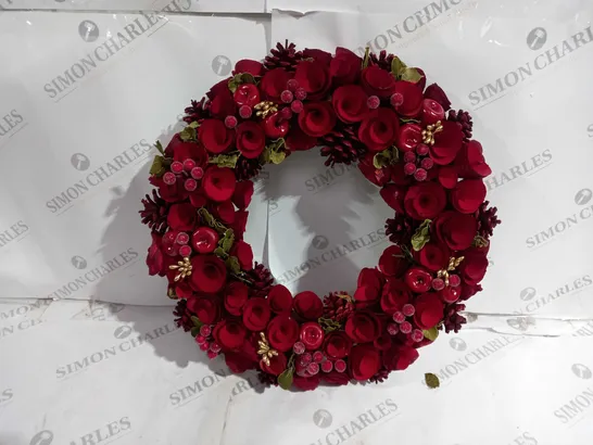 DIBOR HANDMADE PINECINE & ROSE WREATH - BM89