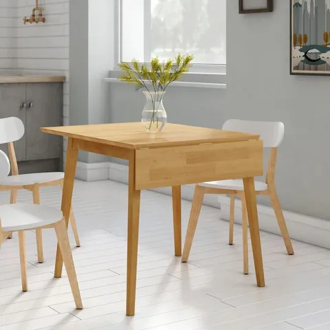 BOXED WINDFIELD EXTENDING DINING TABLE SOLID WOOD LIGHT OAK