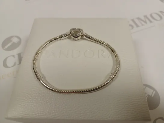 PANDORA SILVER EFFECT CHARM BRACELET