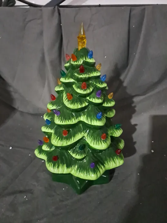 DECORATIVE FESTIVE LIGHT-UP TREE ORNAMENT