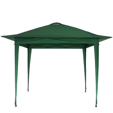 BOXED GREEN LOUNGE POP UP FOLDING GAZEBO WITH WHEELED CARRY BAG - COLLECTION ONLY