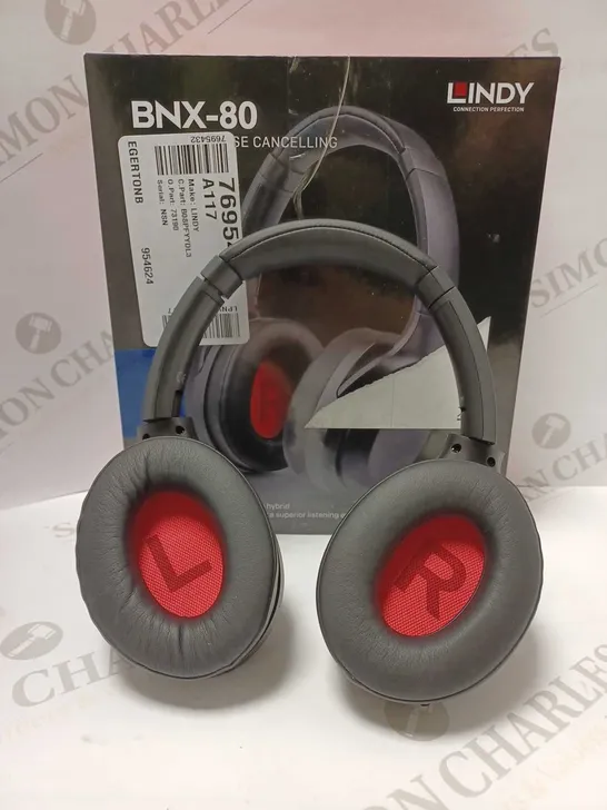 LINDY BNX-80 WIRELESS NOISE CANCELLING HEADPHONES