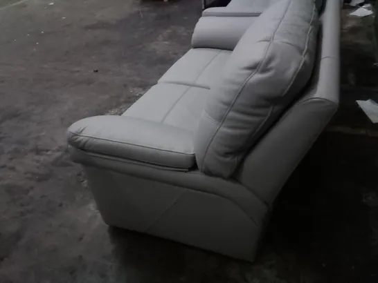 DESIGNER G PLAN MADE SEATTLE CAMBRIDGE GREY ELECTRIC RECLINING TWO SEATER SOFA AND FIXED TWO AND A HALF SEATER SOFA