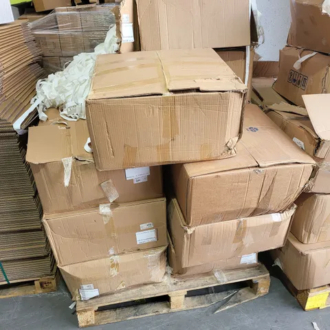 PALLET OF APPROXIMATELY 12 BOXES OF 20MM WHITE ELASTIC PLAIN DRESS/CLOTHING MAKING CORD