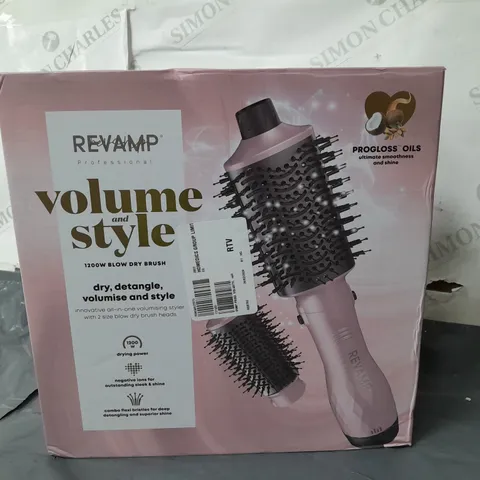 BOXED REVAMP PROFESSIONAL VOLUME AND STYLE 1200W BLOW DRY BRUSH 