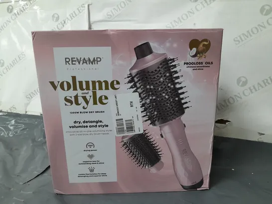 BOXED REVAMP PROFESSIONAL VOLUME AND STYLE 1200W BLOW DRY BRUSH 