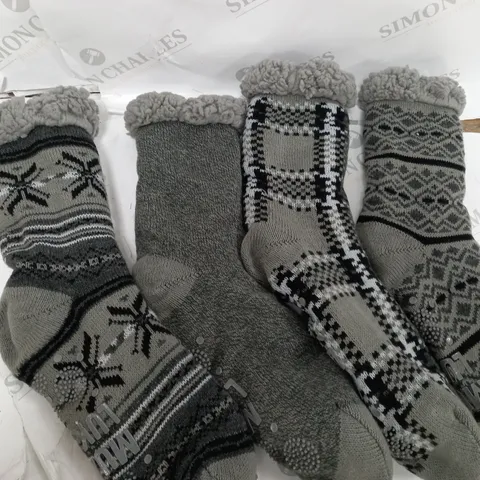 MUK LUKS PACK OF 4 MENS CABIN SOCK 