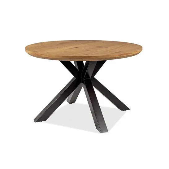 BOXED ACUNA ROUND METAL BASE DINING TABLE (2 BOXES)