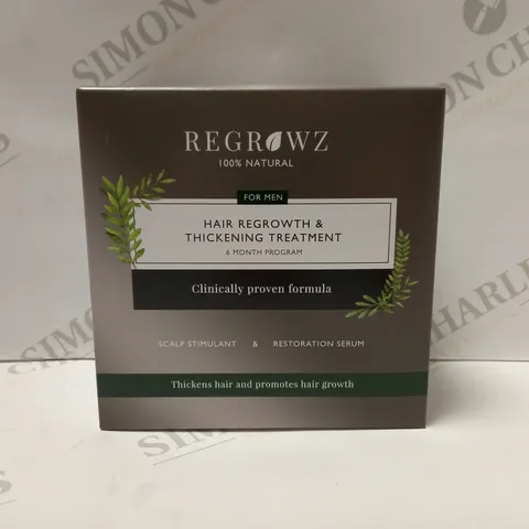 REGROWZ HAIR REGROWTH & THICKENING TREATMENT SIX MONTH PROGRAM FOR MEN