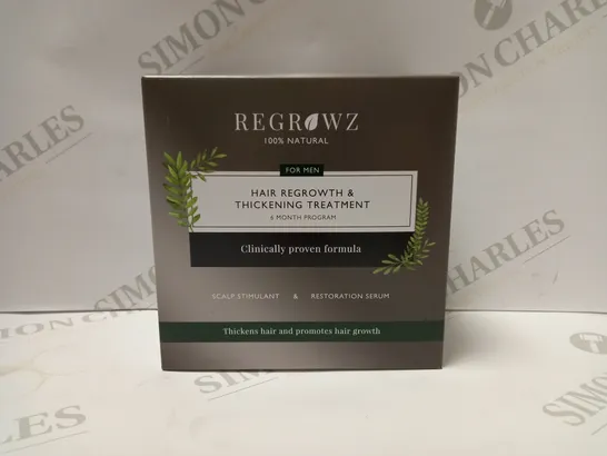 LOT OF APPROX 5 X REGROWZ HAIR REGROWTH & THICKENING TREATMENT SIX MONTH PROGRAMS FOR MEN