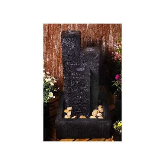 BOXED CASSIA 3 COLUMN WATER FEATURE WITH LED LIGHTS 