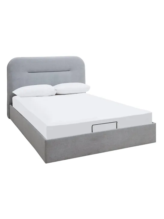 BOXED MELLOW DOUBLE OTTOMAN IN BED IN GREY - 4 BOXES