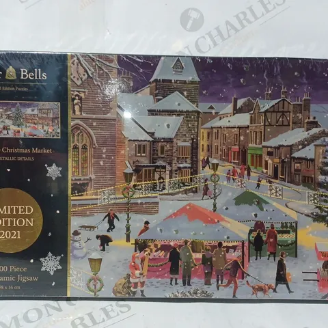 BOXED SLATER & BELLS LIMITED EDITION IN THE CHRISTMAS MARKETS 1000 PIECE PANORAMIC JIGSAW PUZZLE