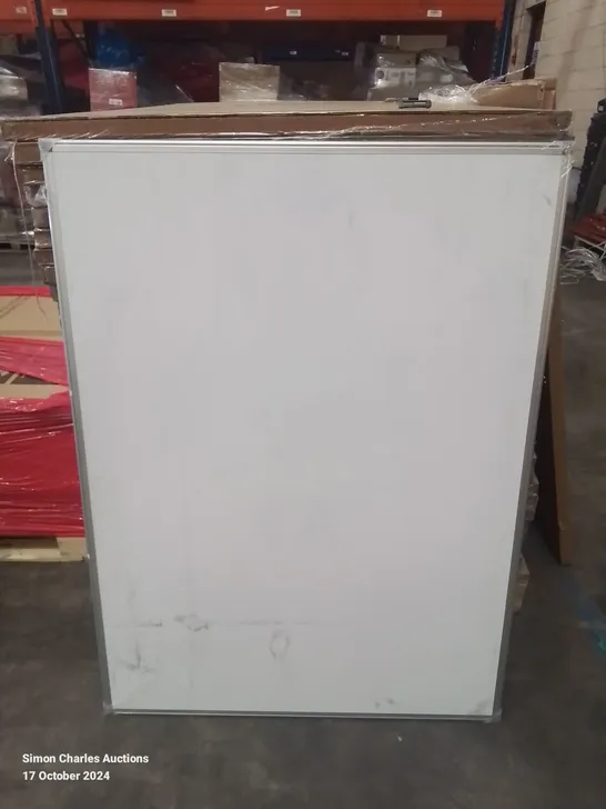 PALLET OF APPROXIMATELY 30 ALUMINIUM FRAME WRITING BOARDS