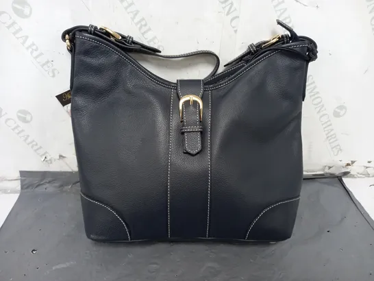 ASHWOOD LEATHER HOBO BAG IN NAVY