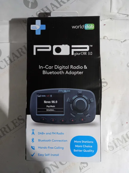 POP YOUR CAR 3.0 BLUETOOTH AND RADIO ADAPTER 