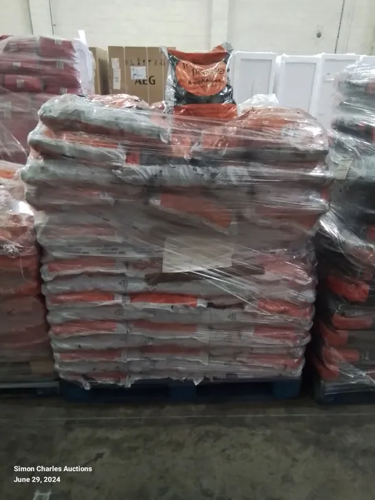 PALLET TO CONTAIN APPROX 95 X 10KG BAGS OF TRUE FLAME SMOKELESS BARBECUE CHARCOAL BRIQUETTES 