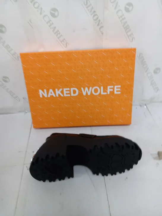 BOXED PAIR OF NAKED WOLFE SWISH BLACK UK 5.5