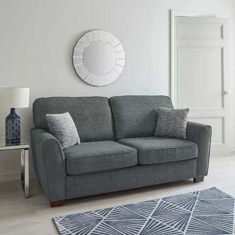 BRAND NEW PACKAGED HOPTON 3 SEATER SOFA - GREY