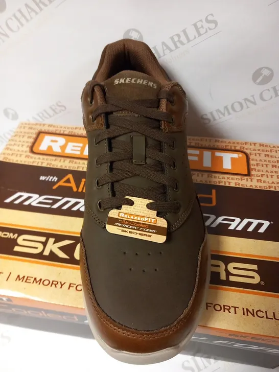 BOXED SKETCHERS ELENT VELAGO BROWN SIZE 12