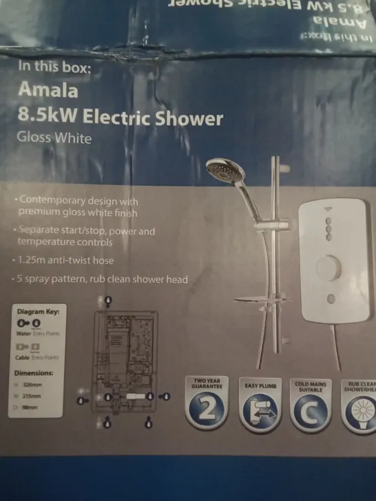 BOXEDTRITON 8.5KW ELECTRIC SHOWER - GLOSS WHITE 