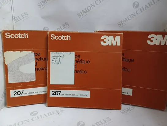 SET OF 3 SCOTCH 3M 207 1/4IN X 36000FT R/RO REELS