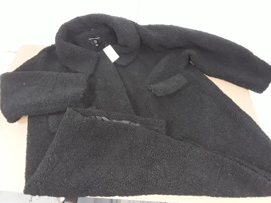 DOROTHY PERKINS TEDDY DOLLY COAT IN BLACK - UK XL