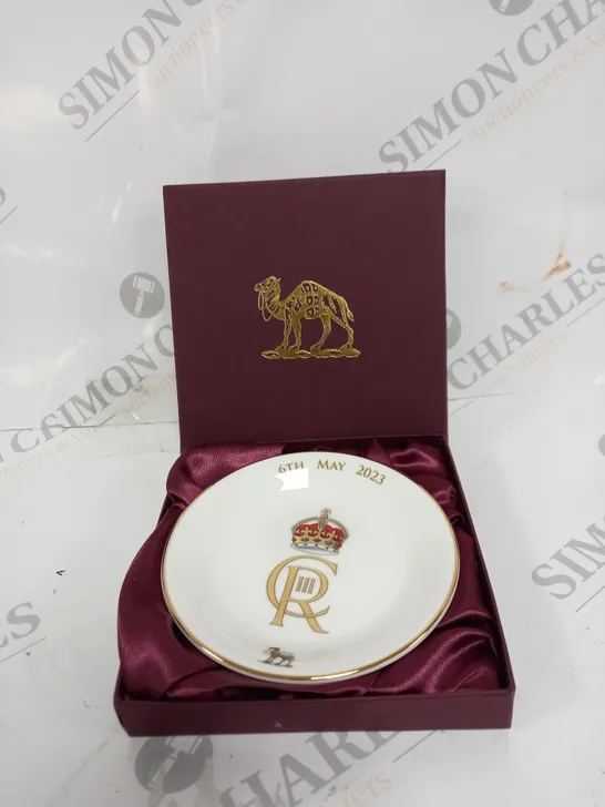 BOXED KING CHARLES III CORONATION PLATE 