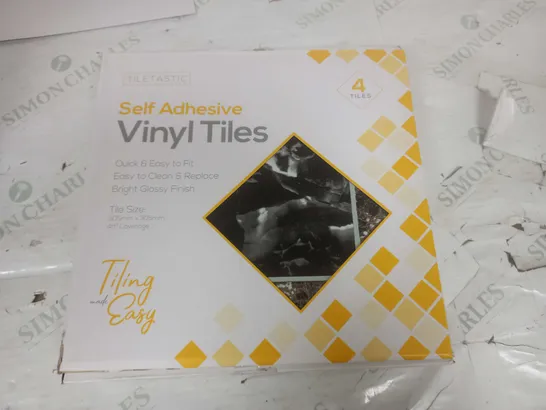 LOT OF 13 PACKS OF MARBLE EFFECT SELF ADHESIVE VINYL TILES - 44 TILES PER PACK 