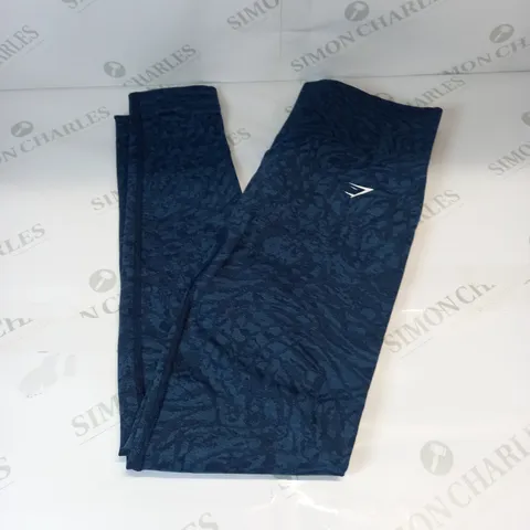 GYMSHARK ADAPT ANIMAL PRINT LEGGINGS IN BLUE SIZE MEDIUM