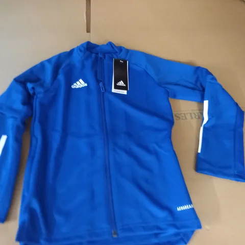 ADIDAS BLUE ZIP THROUGH JACKET - 7/8 YRS