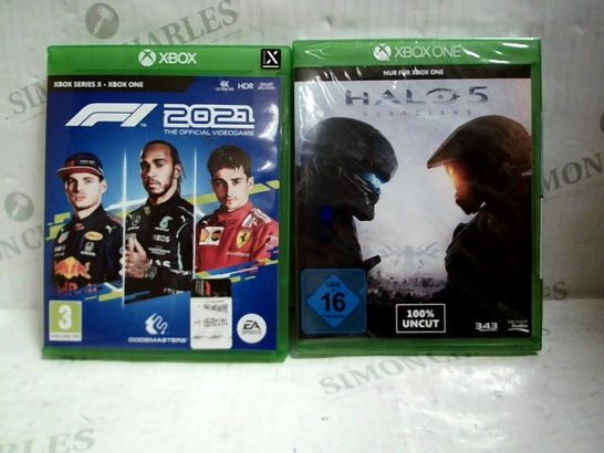 LOT OF 2 XBOX ONE GAMES, TO INCLUDE HALO 5 & FI 2021
