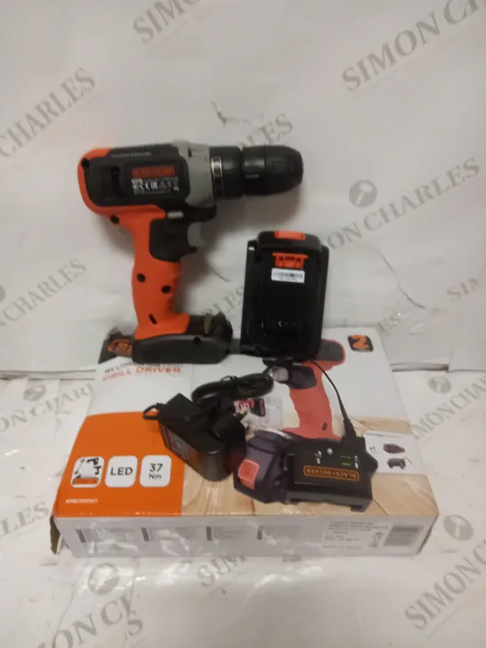 BLACK & DECKER 18V LITHIUM ION CORDLESS DRILL/DRIVER RRP £42.99