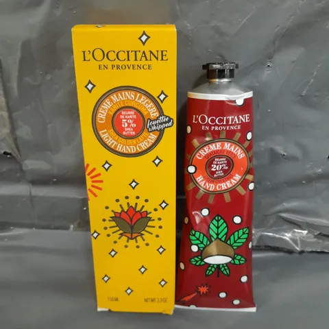 2 X BOXED L'OCCITANE HAND CREAM SETS