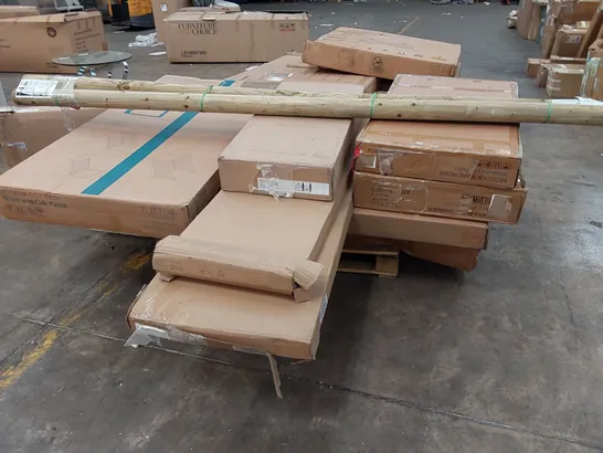 PALLET OF ASSORTED FURNITURE PARTS 