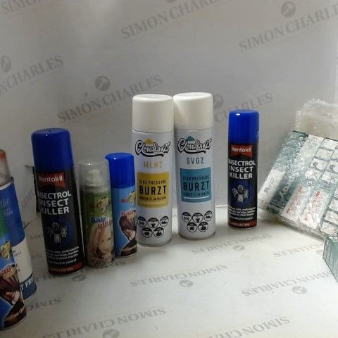 LOT OF ASSORTED ITEMS TO INCLUDE; INSECT SPRAY, DEODERANT ETC