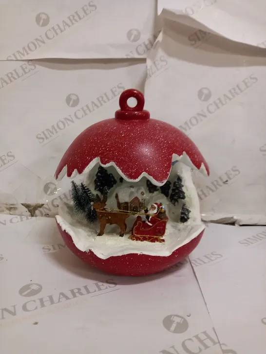 SANTAS EXPRESS PRE-LIT SPHERE WITH CHRISTMAS CHARACTER SCENE