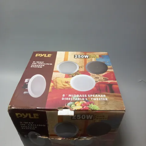 BOXED PYLE 2-WAY IN-CEILING SPEAKER SYSTEM 8"