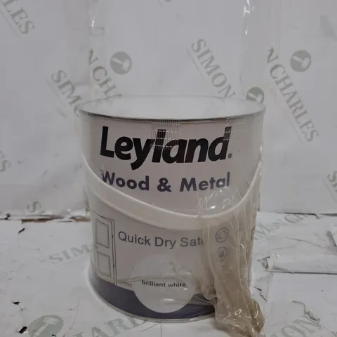 LEYLAND WOOD & METAL BRILLIANT WHITE QUICK DRY SATIN 2.5L - COLLECTION ONLY 