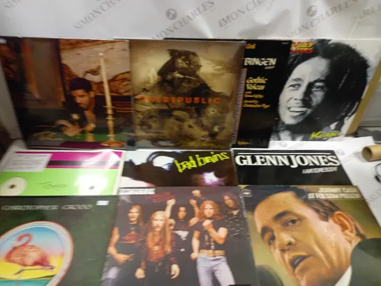 LOT OF 10 ASSORTED VINYL RECORDS TO INCLUDE ONE REPUBLIC, BAD BRAINS AND SCORPIONS