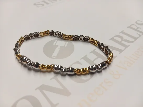 DESIGNER 18CT GOLD DIAMOND SET BRACELET