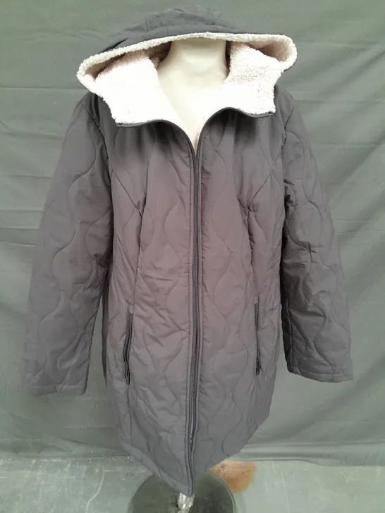 CENTIGRADE QUILTED COAT INANTHRACITE - LARGE