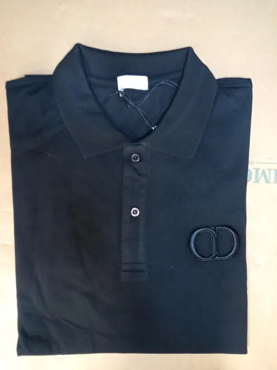 DIOR ICON POLO SHIRT IN BLACK SIZE M