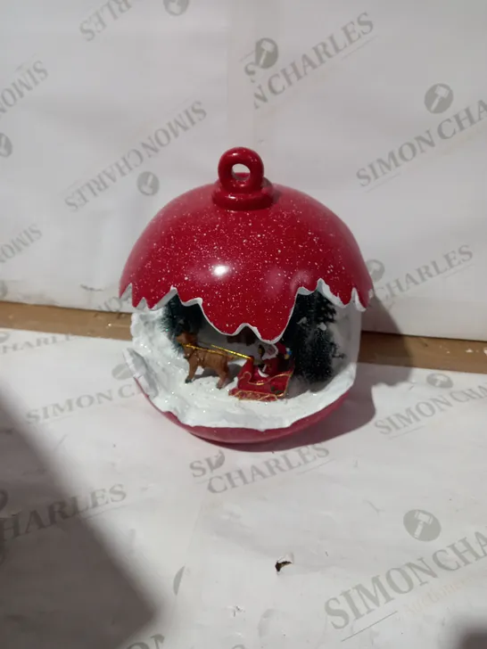 SANTAS EXPRESS PRE-LIT SPHERE WITH CHRISTMAS CHARACTER SCENE