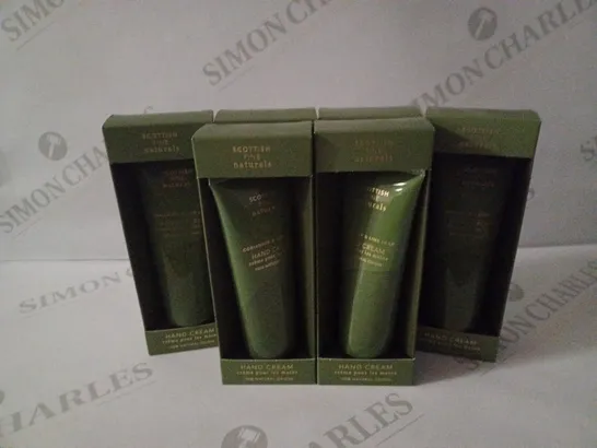 LOT OF 6 X 75ML SCOTTISH FINE NATURALS CORIANDER & LIME LEAF HAND CREAM