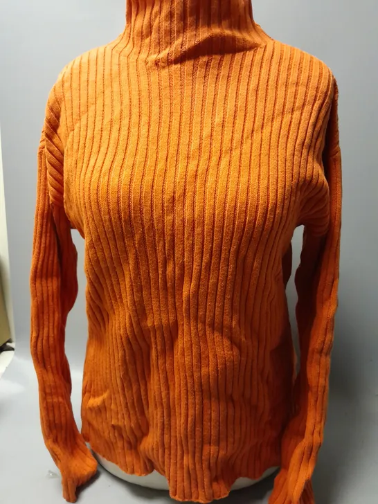 GREAT PLAINS FUNNEL NECK SWEATSHIRT IN ORANGE SIZE 10