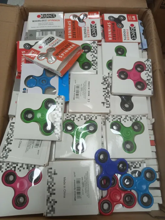 BOX OF APROX 50 FIDGET SPINNERS 