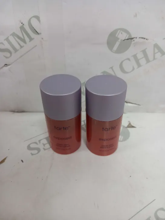 2 X TARTE CHEEK STAIN BLUSH FLUSH FULL SIZE 0.5OZ SEALED "EXPOSED"